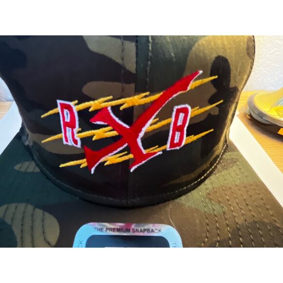 R B Otto Cap Premium Snapback 6 panel cloth Camo hat trucker - Picture 3 of 12